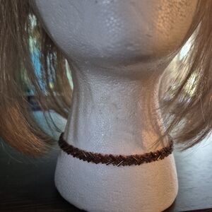 Brown Beaded Choker Necklace